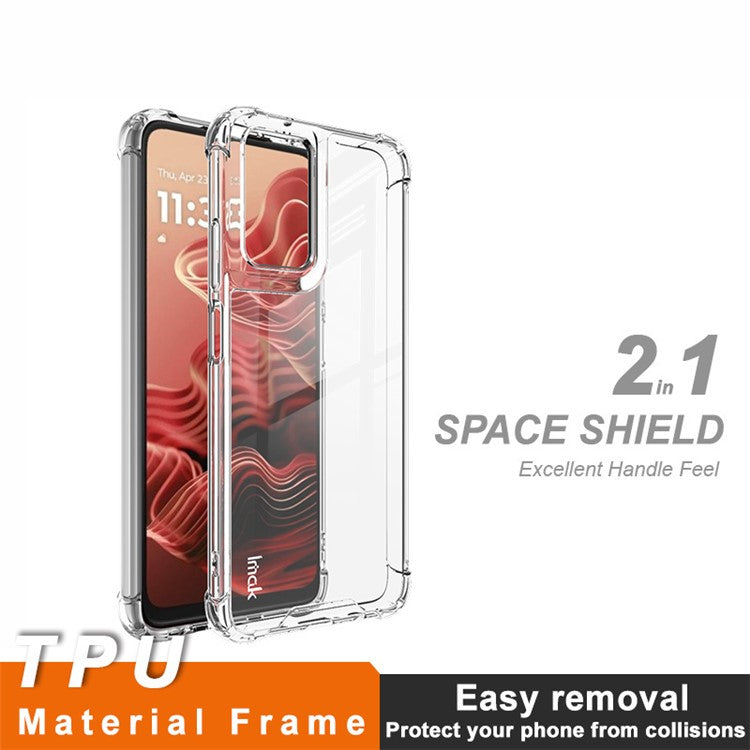 IMAK For Motorola Moto G35 5G Case PC+TPU Shockproof Clear Phone Cover