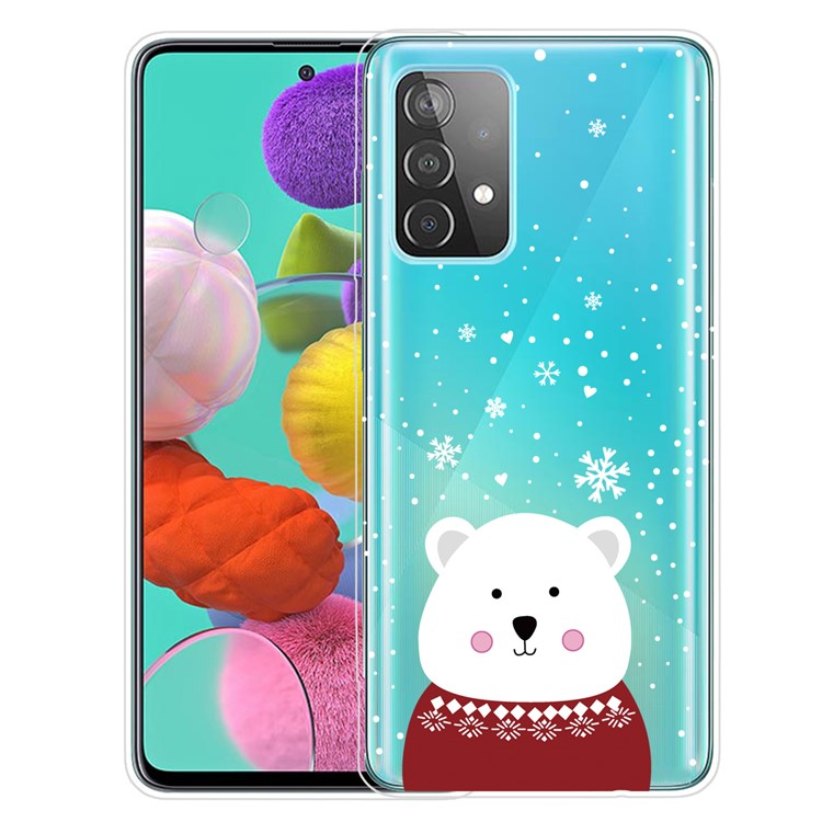 For Samsung Galaxy A13 4G Personalized Christmas Pattern Printed Phone Case Shockproof TPU Anti-Scratch Anti-Slip Cover Cover - Chubby Bear