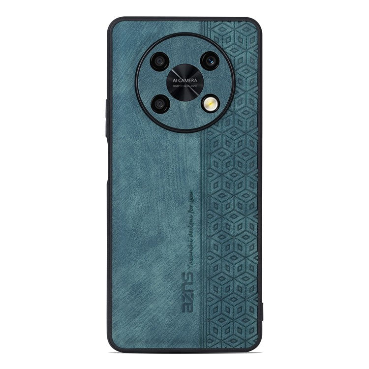 AZNS For Huawei Enjoy 50 Pro 4G / nova Y90 4G Imprinted Pattern Phone Case Scratch-resistant PU Leather Coated TPU Phone Cover - Green