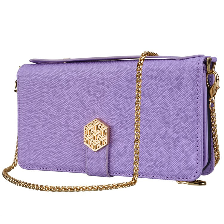 For Motorola Moto G55 5G Case Cross Texture PU Leather+TPU Wallet Phone Cover with Strap - Purple