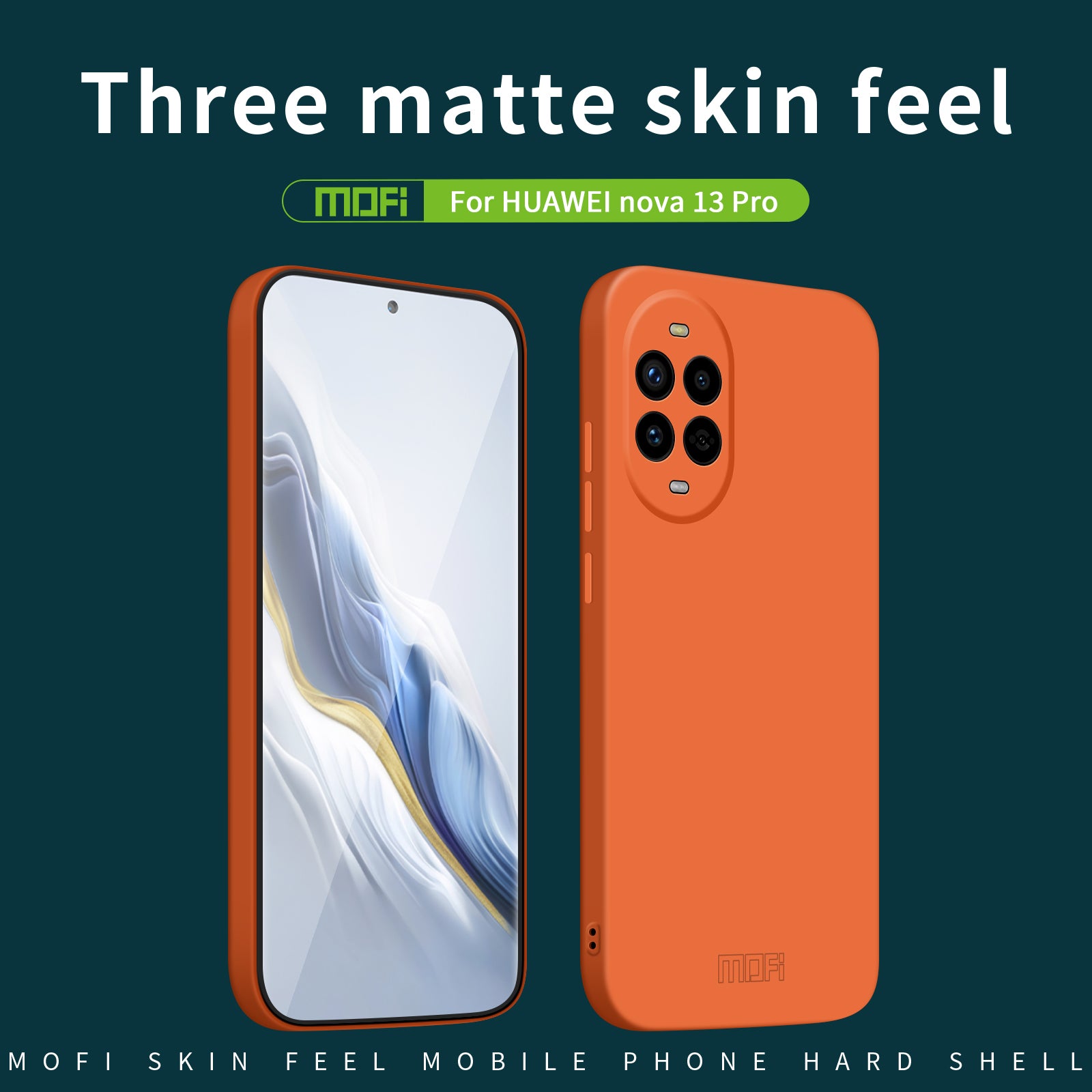 For Huawei nova 13 Pro 5G MOFI JK Qin Series Skin-Touch Matte Phone Case Acrylic+TPU Shockproof Cover - Beige