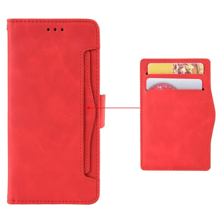 For Huawei Mate 70 Leather Case Phone Wallet Cover with Multiple Card Slots - Red