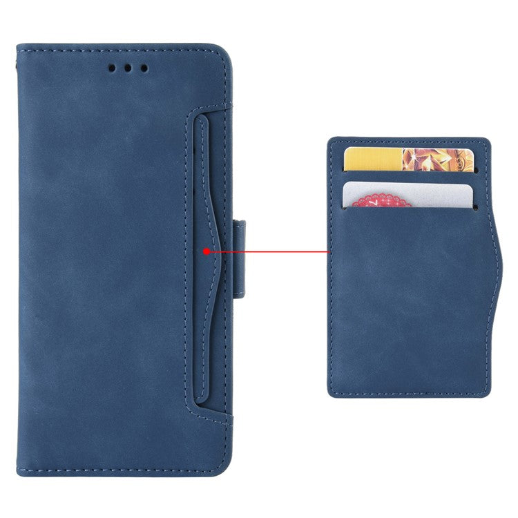 For Huawei Mate 70 Leather Case Phone Wallet Cover with Multiple Card Slots - Blue
