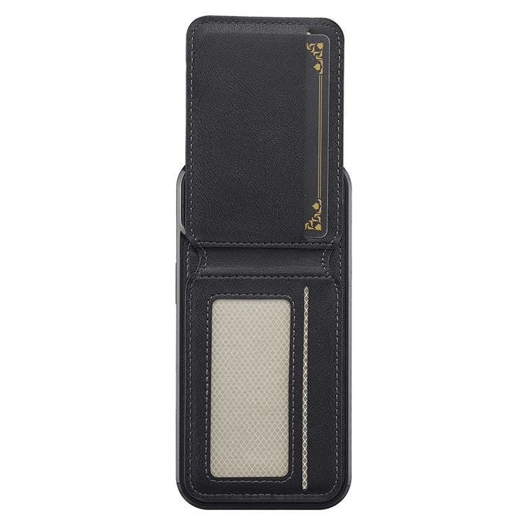 LC.IMEEKE L3 For iPhone 14 Plus Magnetic Case Detachable Card Holder Leather TPU Mobile Cover - Black