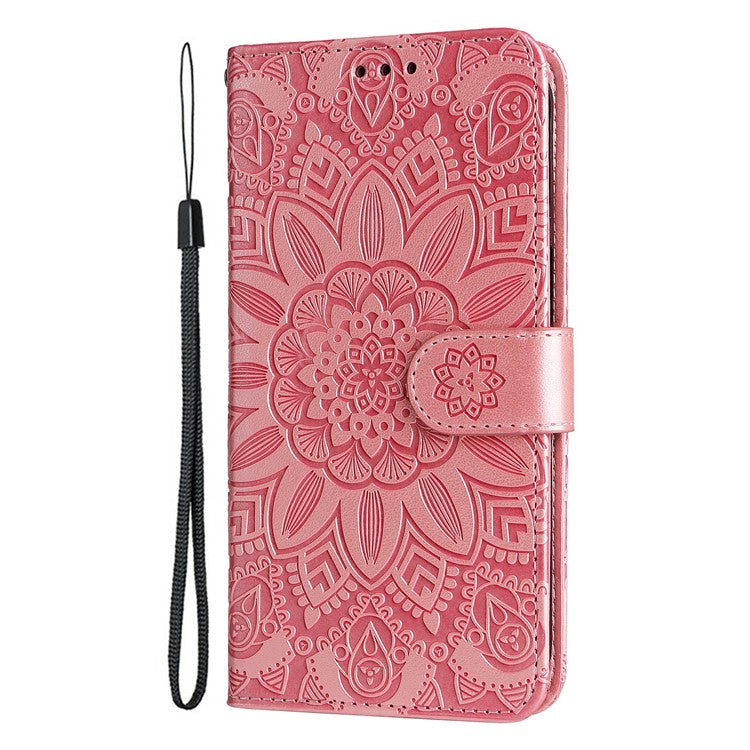 For Huawei nova 13 Pro 5G Case Sunflower Imprint Leather Wallet Phone Cover - Pink