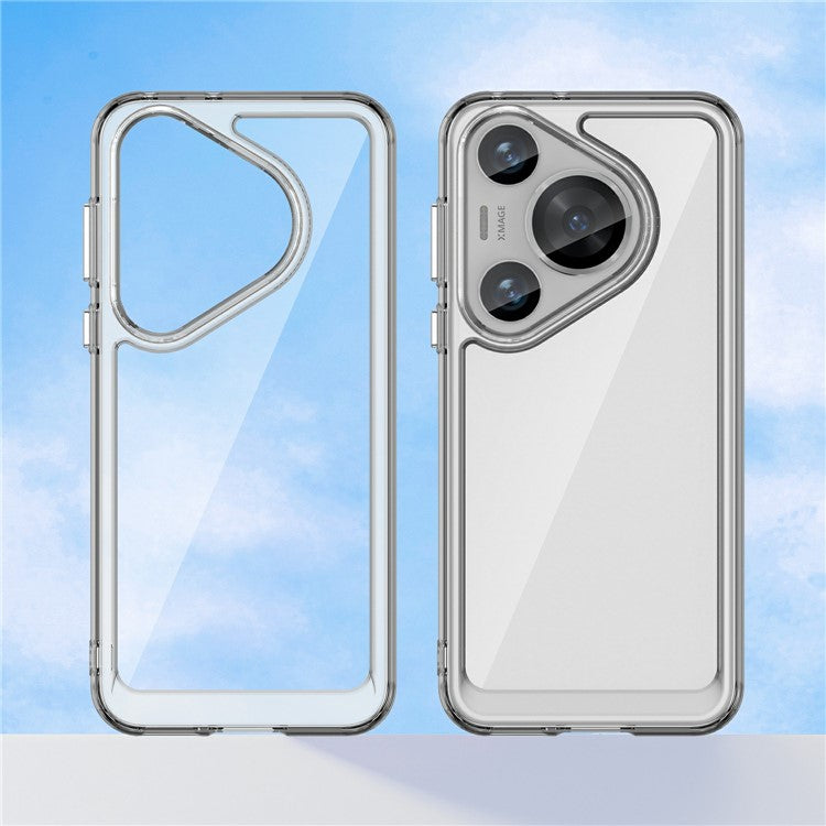 WANLONFENG MF Series for Huawei Pura 70 Pro+ / Pura 70 Pro Case TPU+Acrylic Clear Phone Cover with Tempered Glass Film