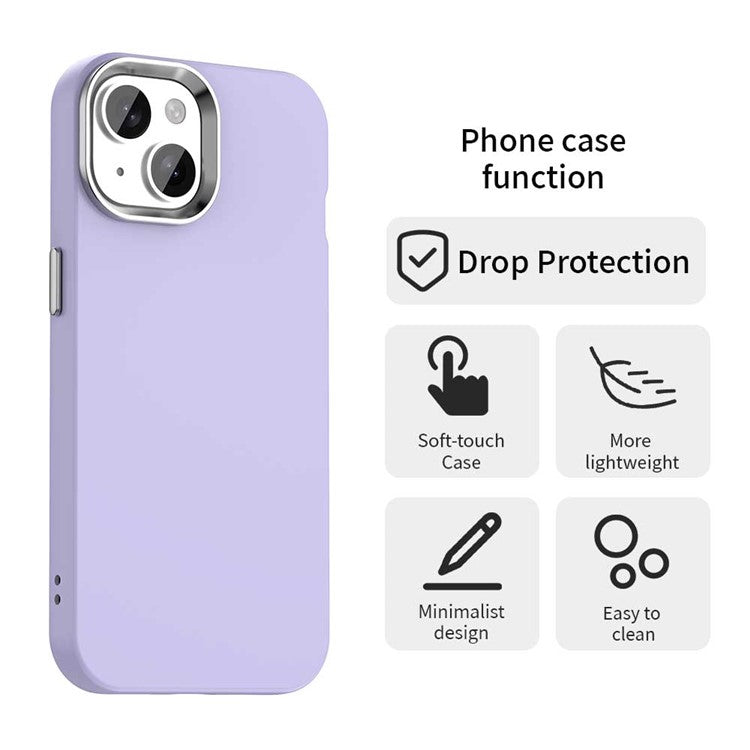 For iPhone 14 / 13 Case TPU + TPE Anti Drop Protection Phone Cover - Purple