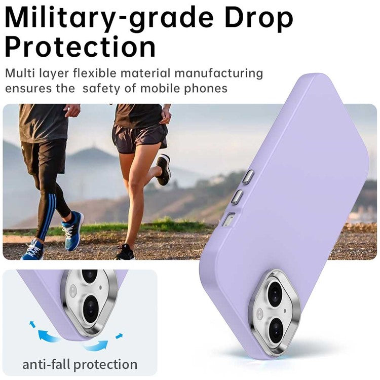 For iPhone 14 / 13 Case TPU + TPE Anti Drop Protection Phone Cover - Purple