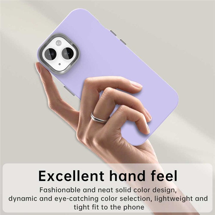 For iPhone 14 / 13 Case TPU + TPE Anti Drop Protection Phone Cover - Purple