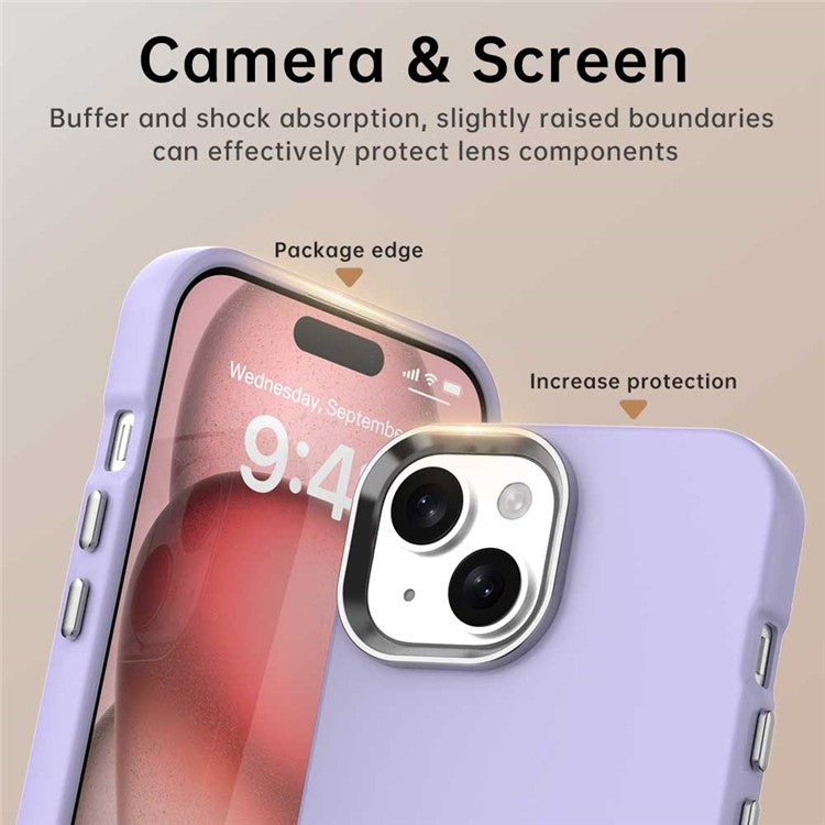 For iPhone 14 / 13 Case TPU + TPE Anti Drop Protection Phone Cover - Purple