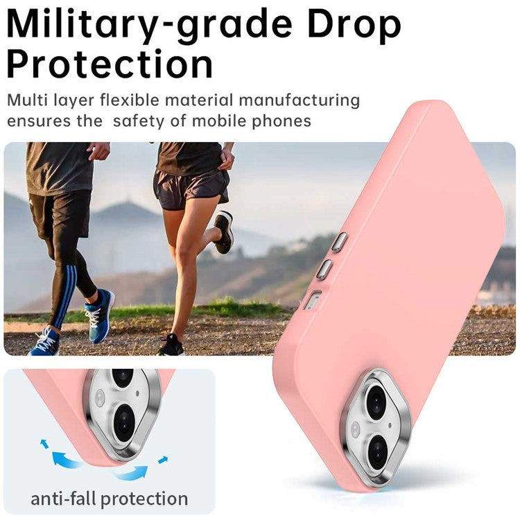 For iPhone 14 / 13 Case TPU + TPE Anti Drop Protection Phone Cover - Pink