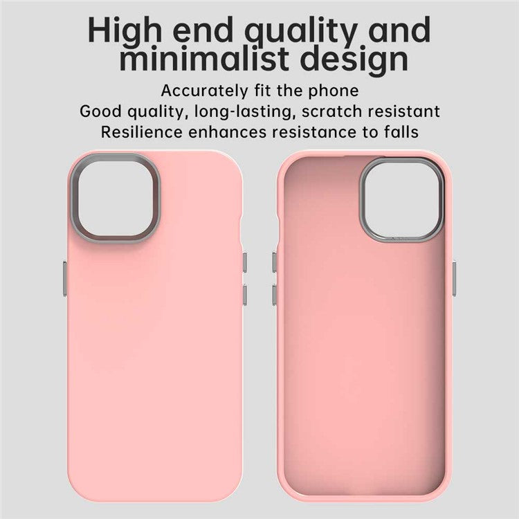 For iPhone 14 / 13 Case TPU + TPE Anti Drop Protection Phone Cover - Pink