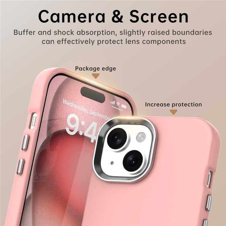 For iPhone 14 / 13 Case TPU + TPE Anti Drop Protection Phone Cover - Pink