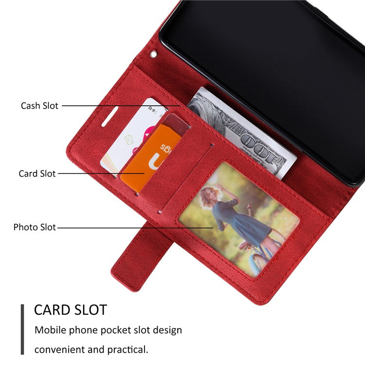 For Motorola Moto G35 5G Case Imprinted Lines PU Leather Splicing Wallet Phone Cover - Red