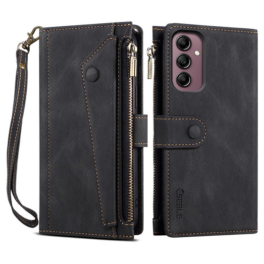 ESEBLE Star Series For Samsung Galaxy A26 5G Case Zipper Wallet Leather Stand Phone Cover - Black