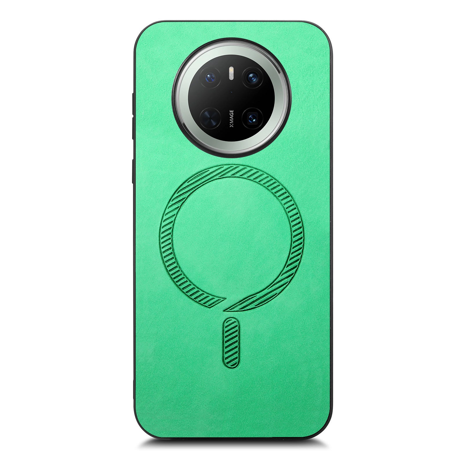 For Huawei Mate 70 Leather Back Case Compatible with MagSafe Skin-touch Phone Cover - Green