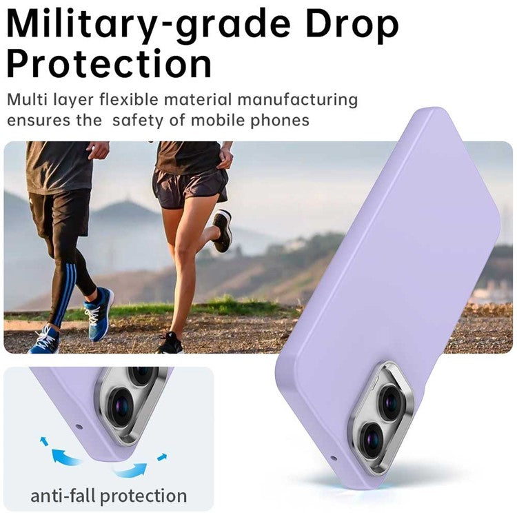 For Motorola Moto G35 5G Case TPU + TPE Anti Drop Protection Phone Cover - Purple