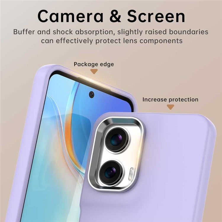 For Motorola Moto G35 5G Case TPU + TPE Anti Drop Protection Phone Cover - Purple