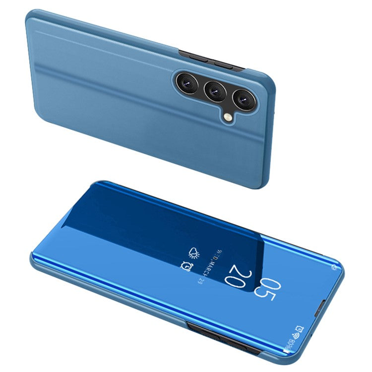 For Samsung Galaxy A26 5G Case View Window Stand Leather Flip Phone Cover - Blue