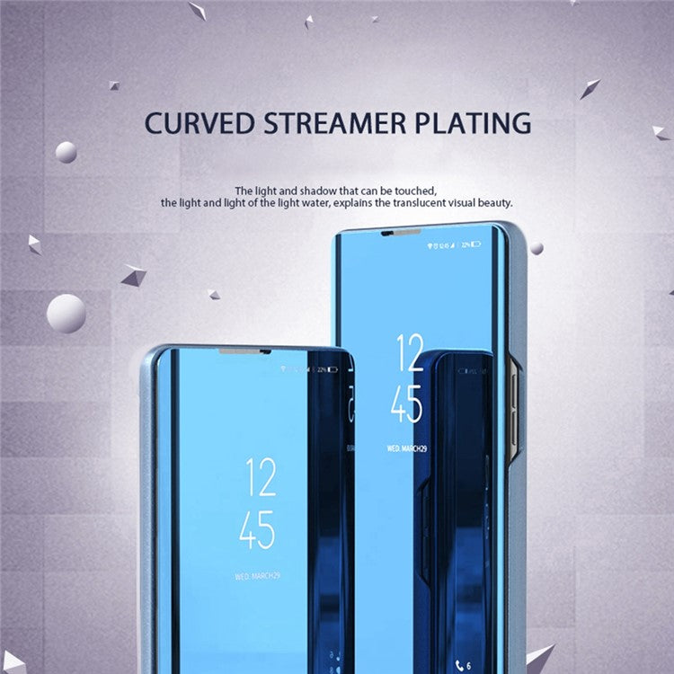 For Samsung Galaxy A26 5G Case View Window Stand Leather Flip Phone Cover - Blue