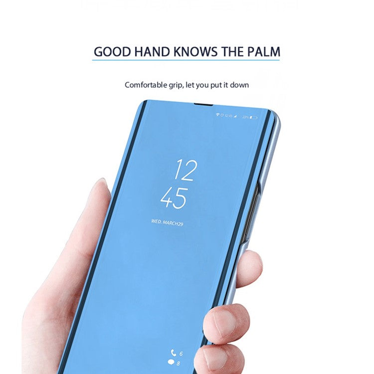 For Samsung Galaxy A26 5G Case View Window Stand Leather Flip Phone Cover - Blue
