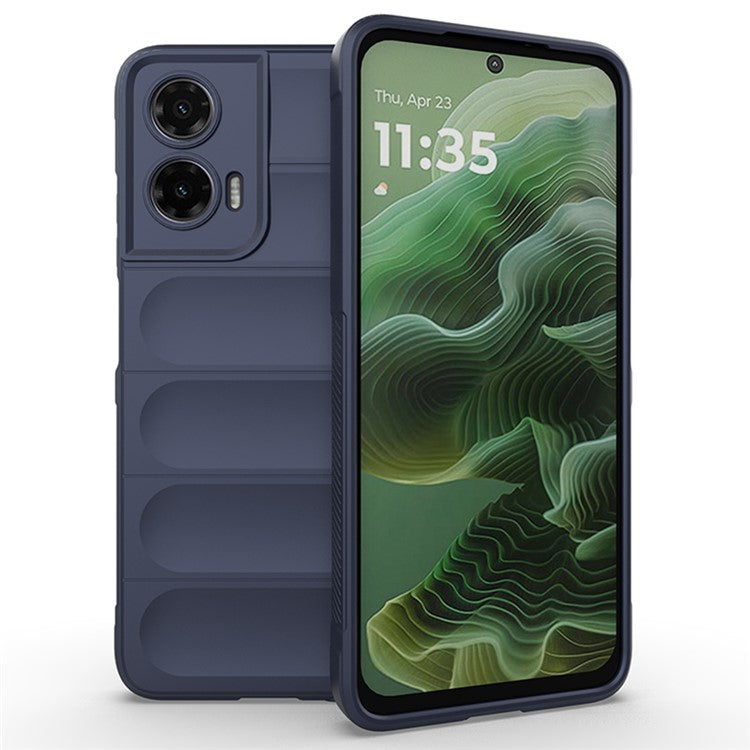 For Motorola Moto G35 5G Case Anti-Drop Soft TPU Rugged Phone Back Cover - Dark Blue
