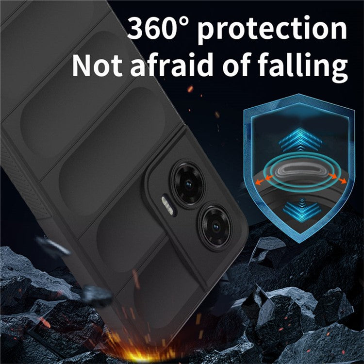 For Motorola Moto G35 5G Case Anti-Drop Soft TPU Rugged Phone Back Cover - Dark Blue