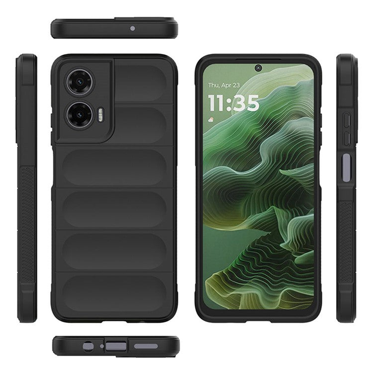 For Motorola Moto G35 5G Case Anti-Drop Soft TPU Rugged Phone Back Cover - Dark Blue