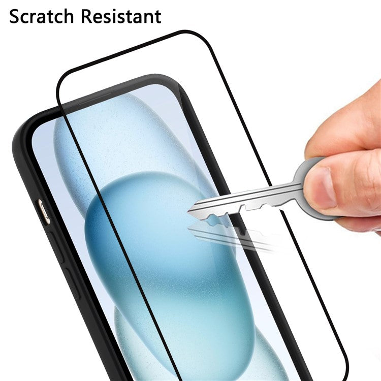 WANLONFENG MFFJ Series For iPhone 14 Case Anti Drop TPU Phone Back Cover with Screen Film - Green