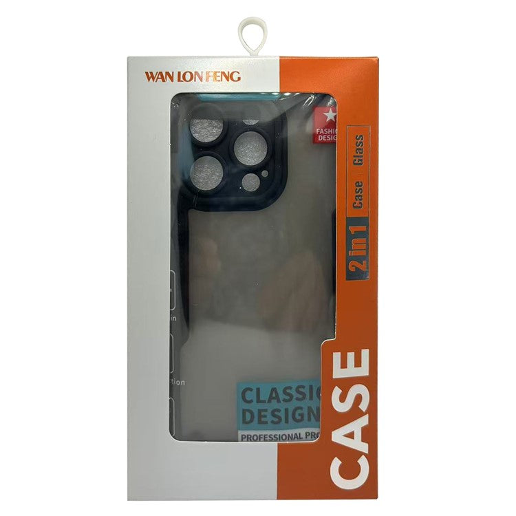 WANLONFENG MFFJ Series For iPhone 14 Case Anti Drop TPU Phone Back Cover with Screen Film - Green