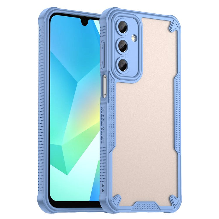 WANLONFENG MFFJ Series TPU Case for Samsung Galaxy A16 5G / A16 4G Anti Drop Phone Back Cover with Screen Film - Blue