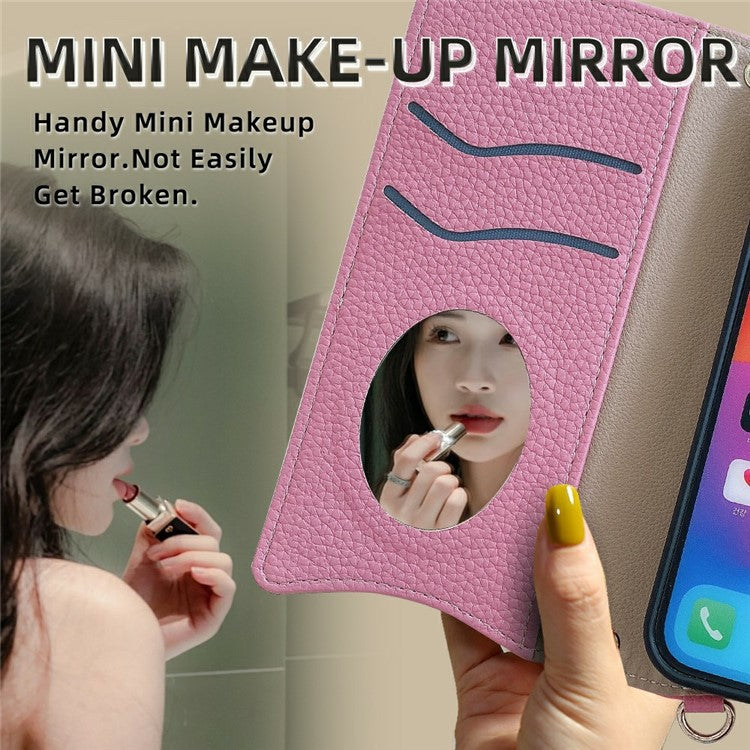 For Motorola Moto G55 5G Leather Case Wallet Stand Cover Irregular Tail Style with Chain Strap - Pink