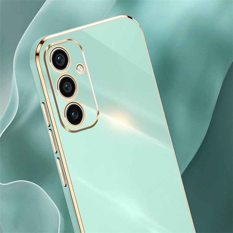 XINLI For Samsung Galaxy A36 5G Case TPU Phone Cover with Electroplating Frame - White