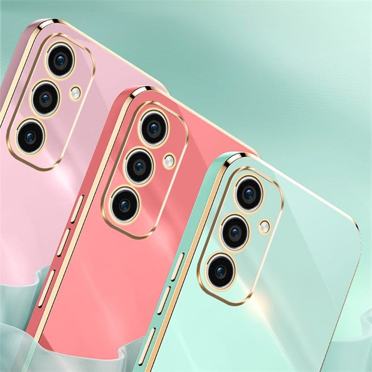 XINLI For Samsung Galaxy A36 5G Case Ring Kickstand Electroplating TPU Phone Cover - Blue