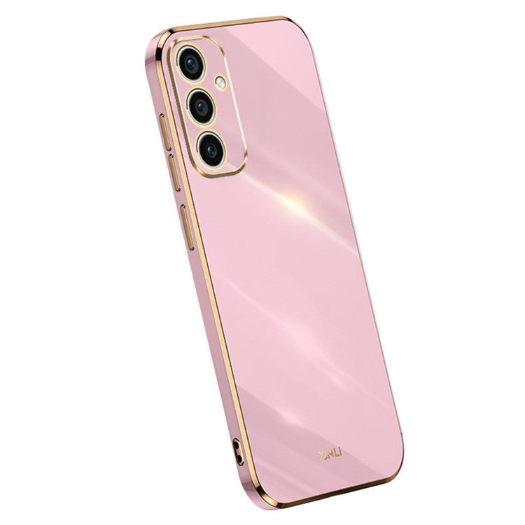 XINLI For Samsung Galaxy A56 5G Case TPU Phone Cover with Electroplating Frame - Purple