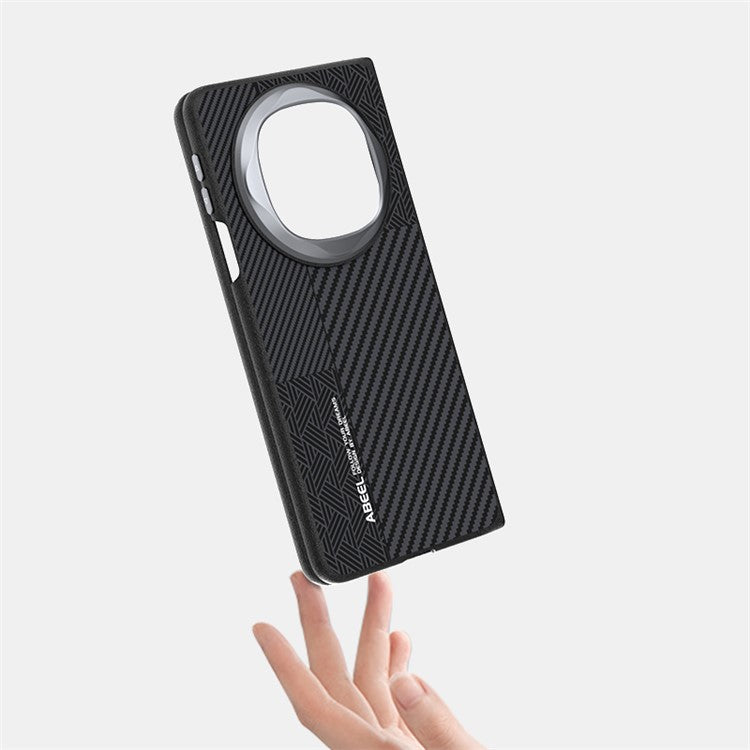 ABEEL For Huawei Mate X6 Case PC + Aluminum Alloy + PU Leather Phone Cover Compatible with MagSafe - Texture 2