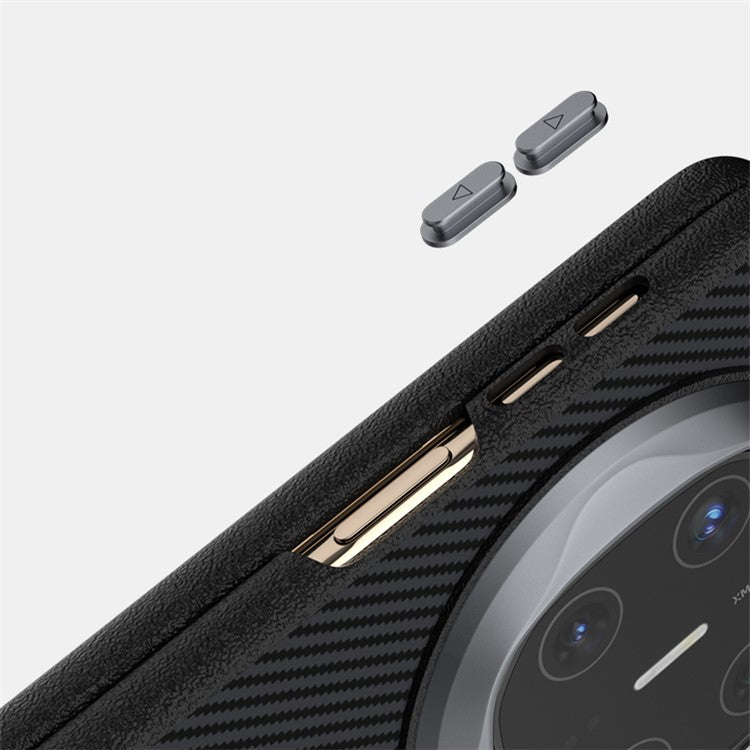 ABEEL For Huawei Mate X6 Case PC + Aluminum Alloy + PU Leather Phone Cover Compatible with MagSafe - Texture 2
