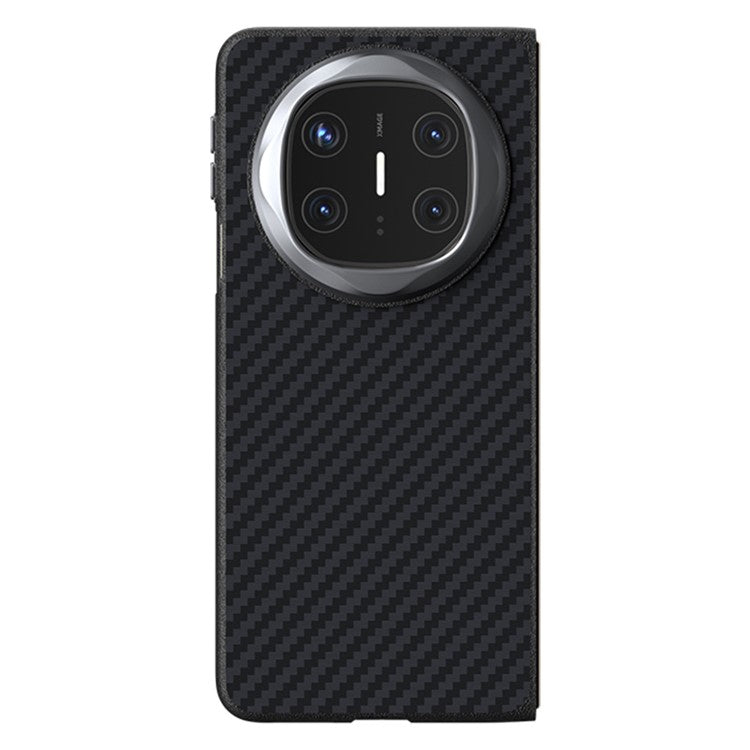 ABEEL For Huawei Mate X6 Case Compatible with MagSafe Carbon Fiber Texture Back Cover - Black