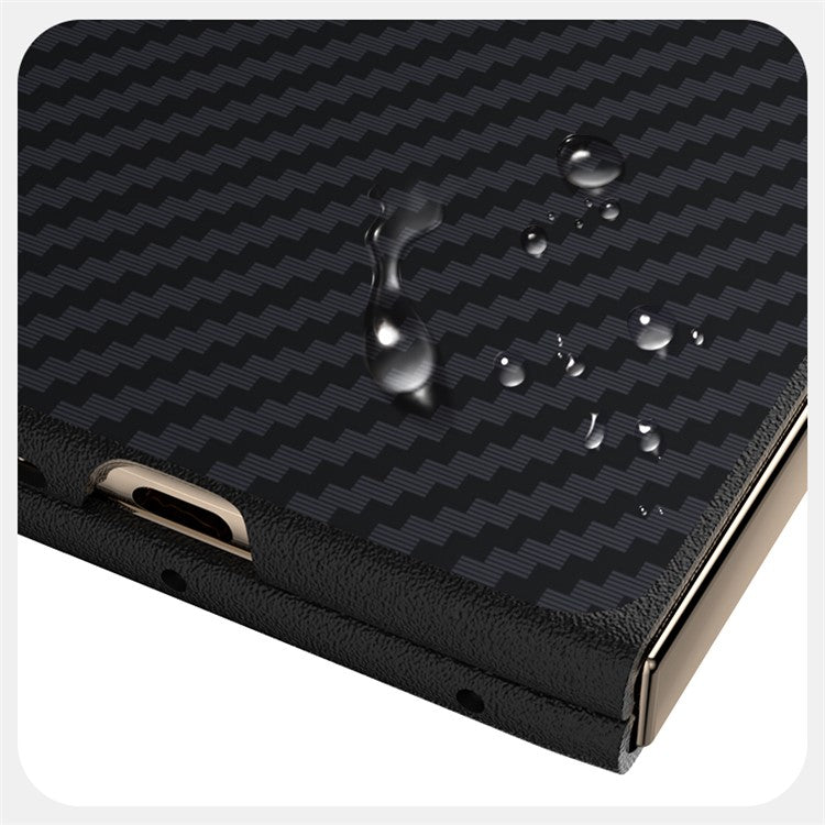 ABEEL For Huawei Mate X6 Case Compatible with MagSafe Carbon Fiber Texture Back Cover - Black  /  Blue