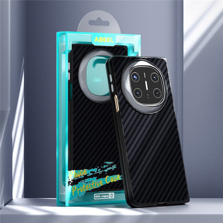 ABEEL For Huawei Mate X6 Case Compatible with MagSafe Carbon Fiber Texture Back Cover - Black  /  Blue