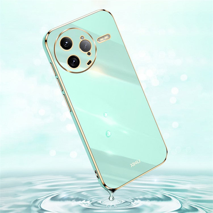 XINLI For Xiaomi Poco F7 Ultra 5G / Redmi K80 Pro 5G Case TPU Phone Cover with Electroplating Frame - Black