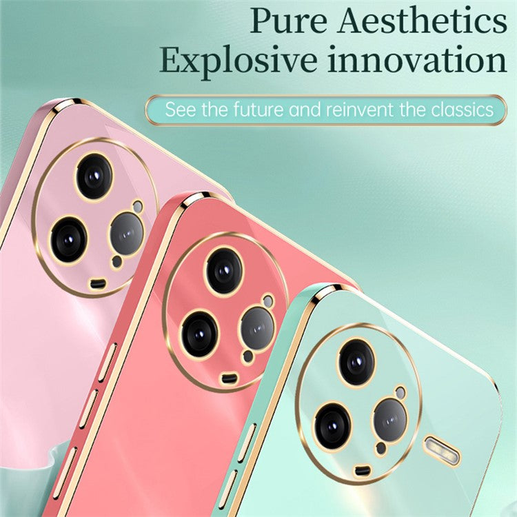XINLI For Xiaomi Poco F7 Ultra 5G / Redmi K80 Pro 5G Case TPU Phone Cover with Electroplating Frame - Black