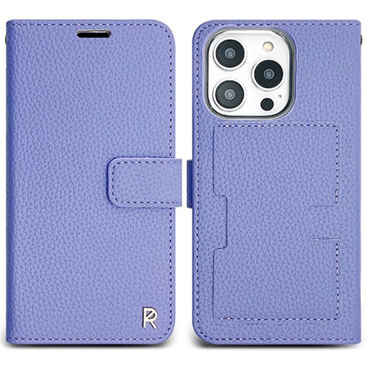 SIMPLY ROAR For iPhone 14 Pro Max Case with Wallet Card Holder Leather Phone Cover - Purple