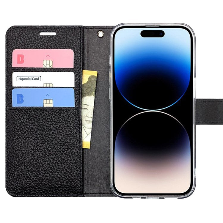 SIMPLY ROAR For iPhone 14 Pro Max Case with Wallet Card Holder Leather Phone Cover - Purple