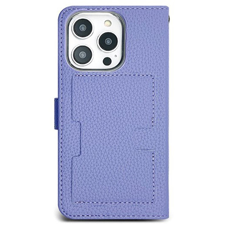 SIMPLY ROAR For iPhone 14 Pro Max Case with Wallet Card Holder Leather Phone Cover - Purple