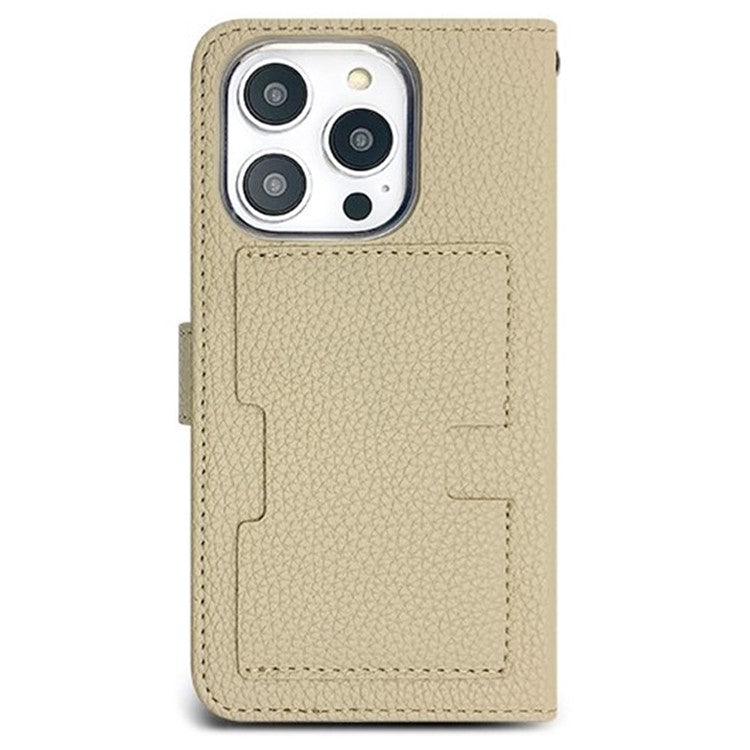 SIMPLY ROAR For iPhone 14 Pro Max Case with Wallet Card Holder Leather Phone Cover - Khaki