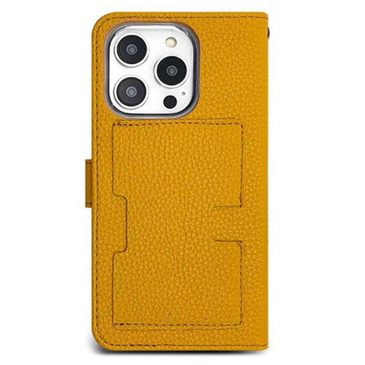 SIMPLY ROAR For iPhone 14 Pro Case with Wallet Card Holder Leather Phone Cover - Orange