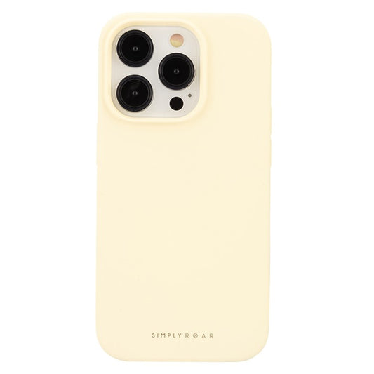 SIMPLY ROAR For iPhone 14 Pro Max Silicone Case Morandi Color Mobile Cover - Light Yellow