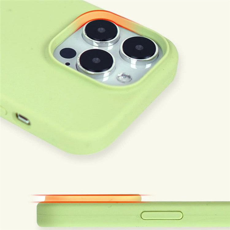 SIMPLY ROAR For iPhone 14 Pro Max Silicone Case Morandi Color Mobile Cover - Light Yellow
