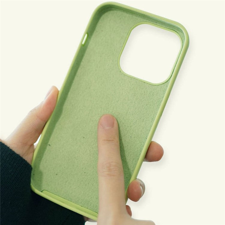 SIMPLY ROAR For iPhone 14 Pro Max Silicone Case Morandi Color Mobile Cover - Light Yellow